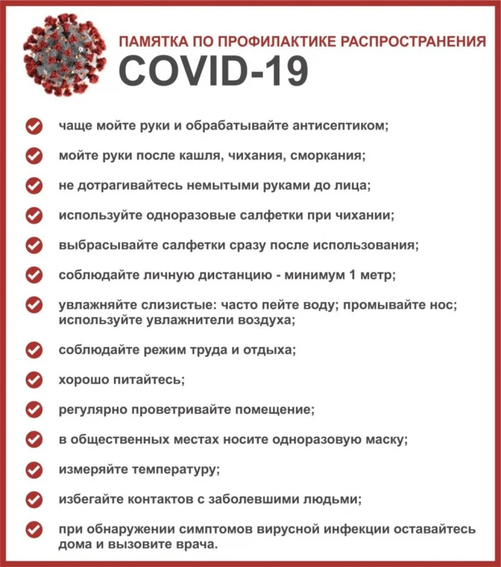 Меры профилактики Covid-19